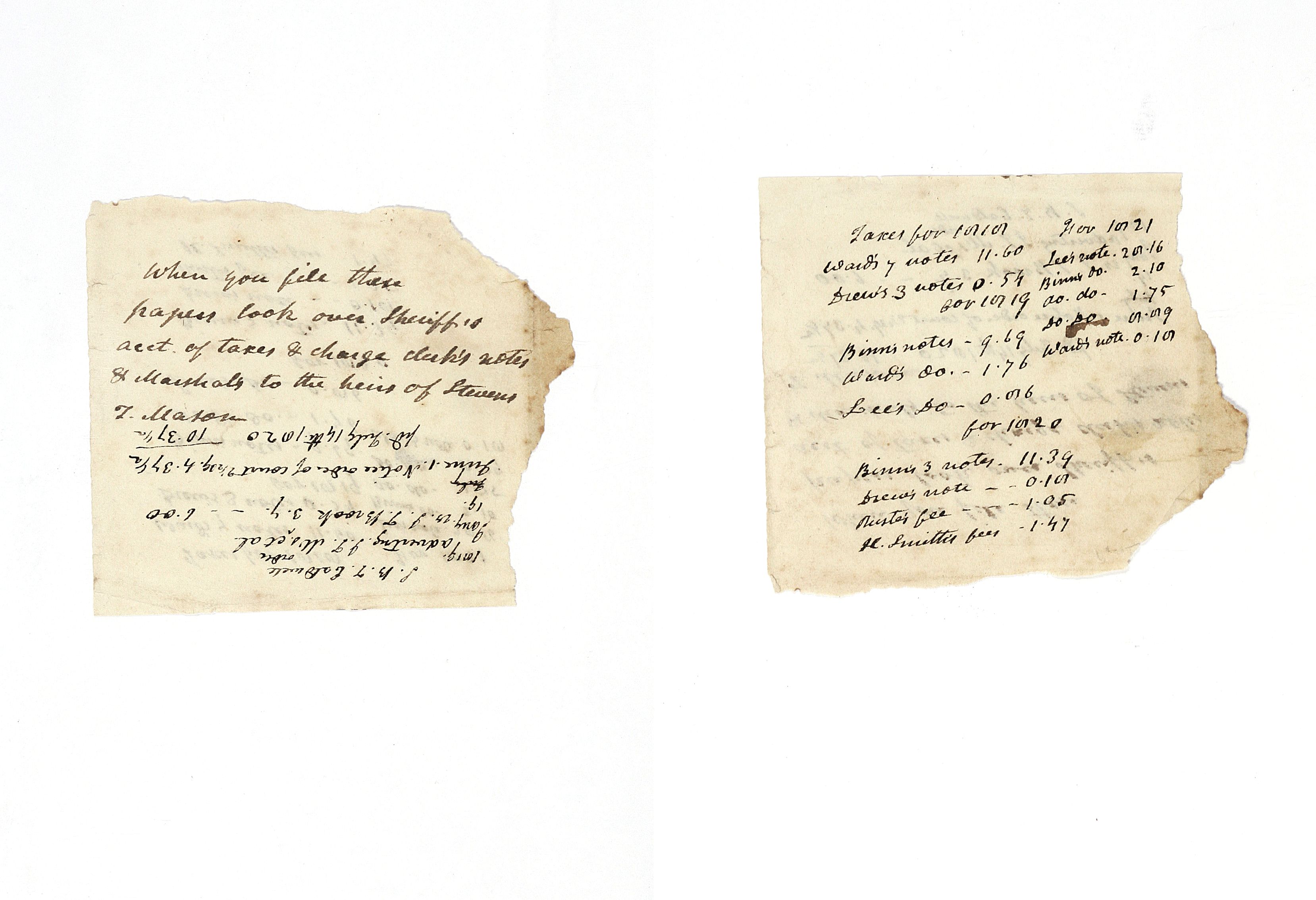 Image of Folio 159 inserts (transcription below)